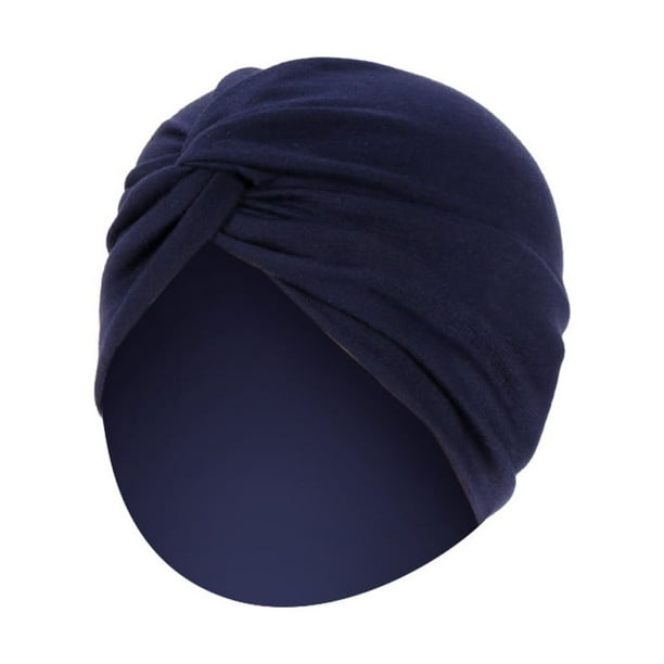 Turbante elástico para mujer Fiudx diadema plisada de terciopelo liso 6 colores
