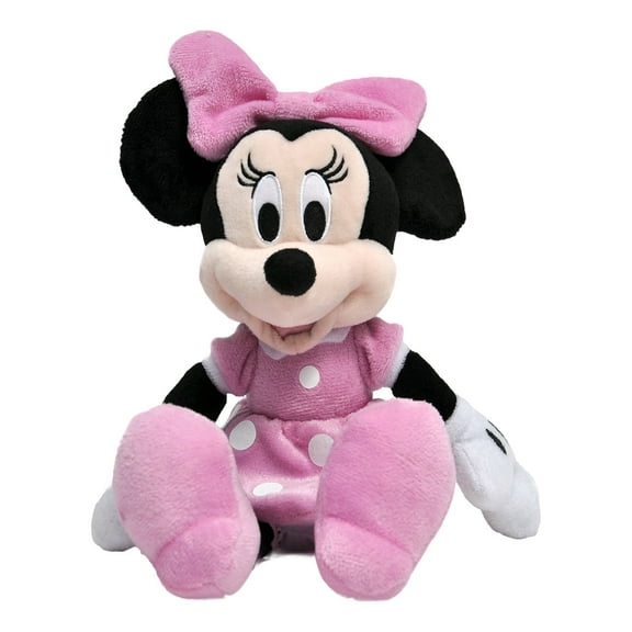 Disney Minnie Mouse Plush Doll 11" Pink Dress Stuffed Toy Girls