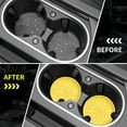 thumbnail image 4 of ZKAUTO Car Coasters for Cup Holders [4 Pack] - 2.75In Silicone Auto Mug Mats - Universal Non-Slip Recessed Car Interior Accessories - Yellow, 4 of 14