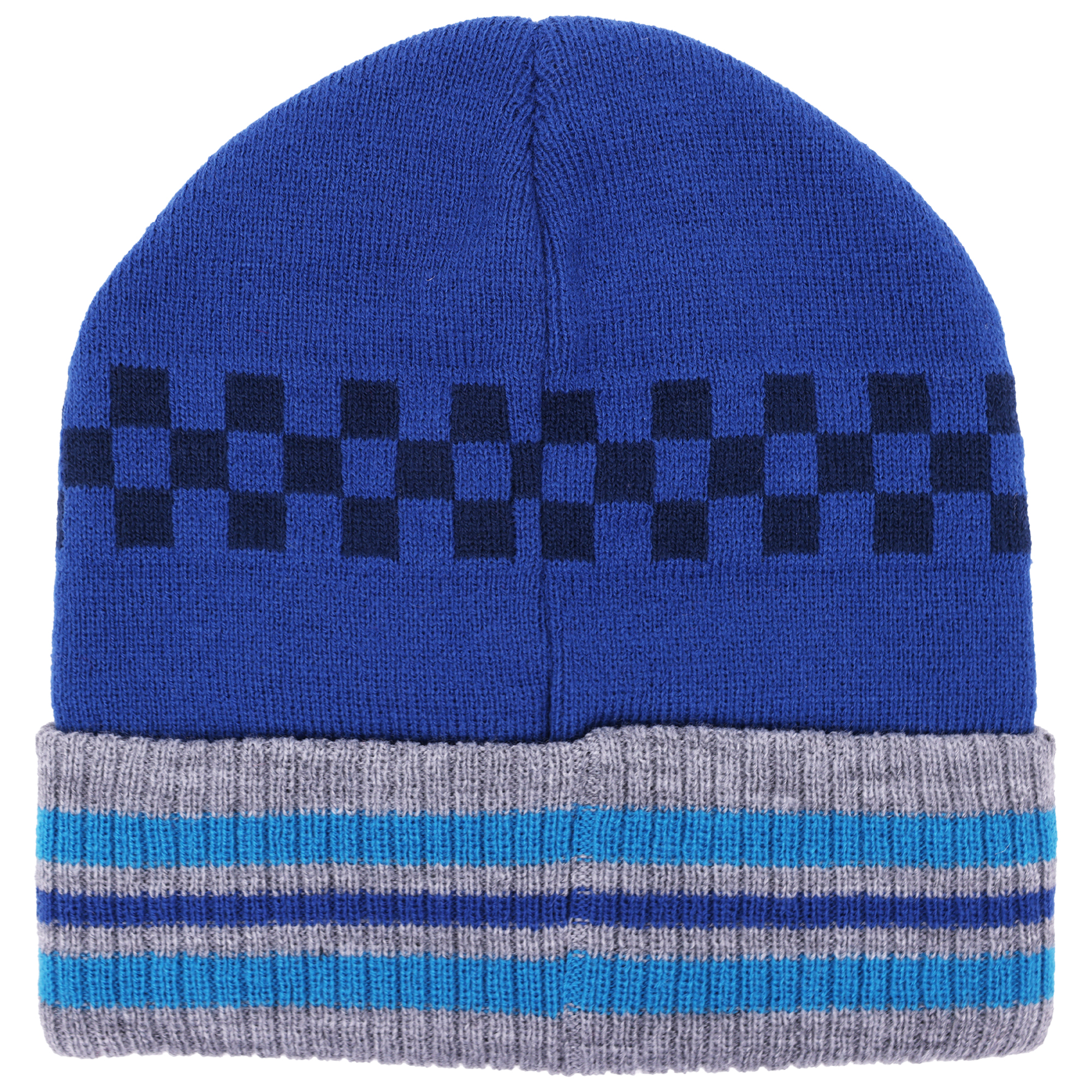 Harry Potter Beanie Hat, Ravenclaw Ribbed Cuff Winter Knit Cap, Blue/Grey, One Size