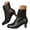 Black, variant on Victorian Boots for Women Retro Lace Up Granny Ankle Booties Low Kitten Heel Fall Winter Cosplay Halloween Boot Size 6-9.5