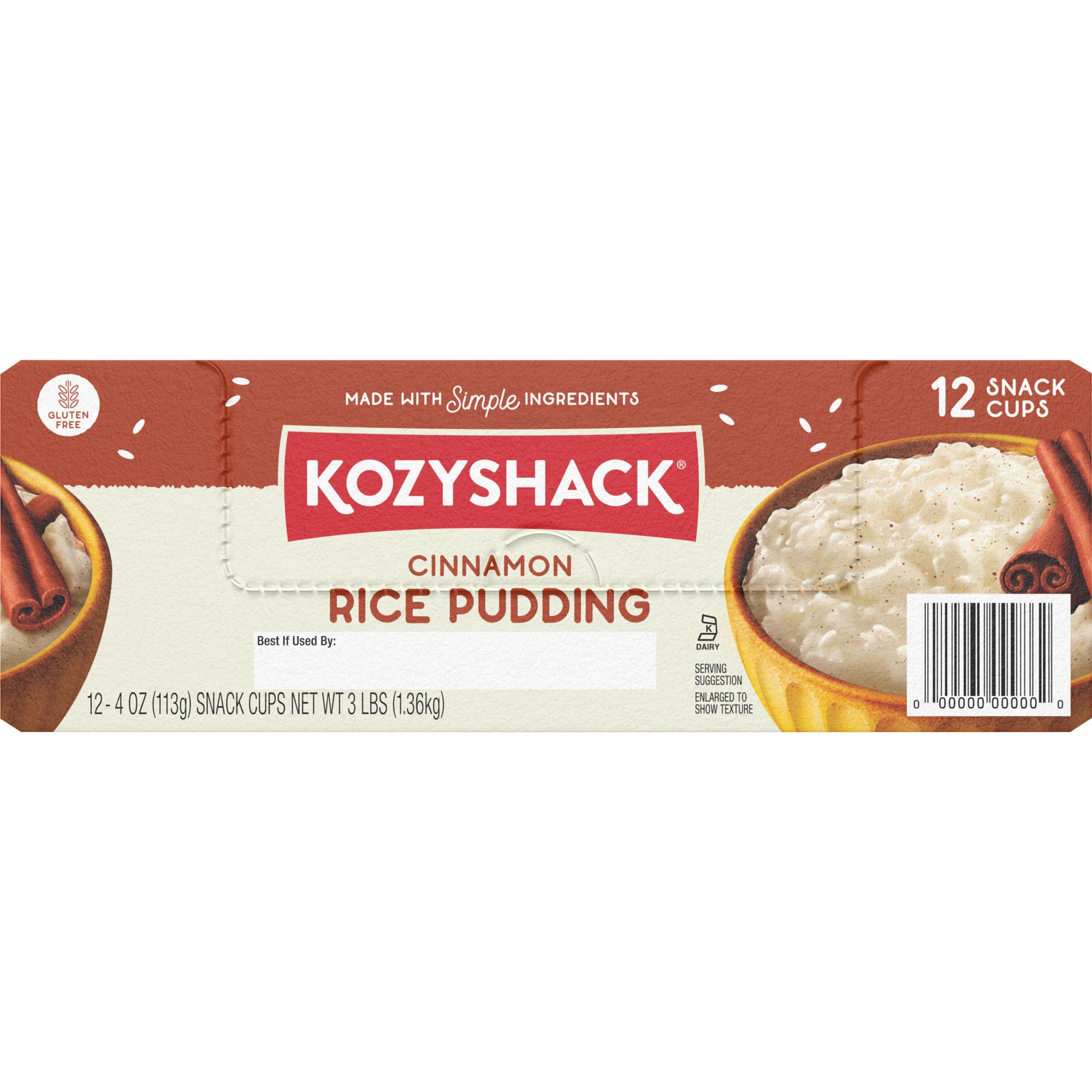 Product of Kozyshack Cinnamon Rice Pudding, 12 pk./4 oz.