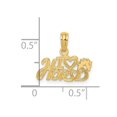thumbnail image 3 of 14K Yellow Gold Charm Pendant Themed 11.5 mm 16.2 I Heart Horses, 3 of 4