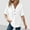 White, variant on fatyb Womens Short Sleeve Tops with Hood Drawstring Button V Neck Hoodie Shirts Casual Plain Blouses