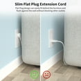 thumbnail image 5 of FIRMERST 1875W Flat Plug Extension Cord 6 Feet 14 AWG 15A White, Pack of 3, 5 of 6