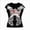 T-Shirt H41-Black, variant on Women's Graphic Tees Y2K Vintage Gothic Tops 2000s Streetwear Slim Fit Shirt Emo Scene Alternative Clothes for Women, Casual Party Shirts