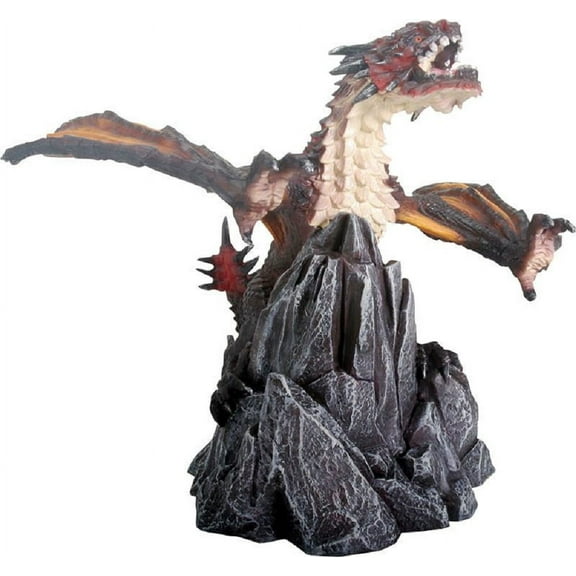 Ebros Gift Fiero Dragon on Rock 7.75" Length Figurine Hand Painted Resin Statue