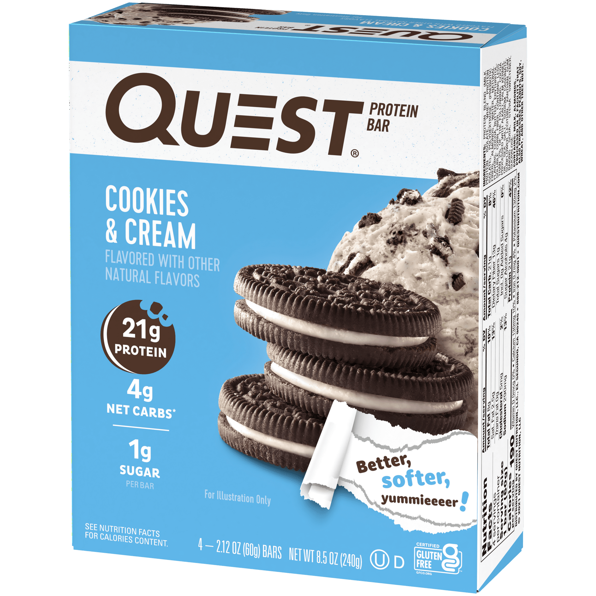 Quest Bar 饼干和奶油 4 件装