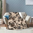 thumbnail image 4 of Kuscheln Cute Pug Dogs Bed Blanket Ultra Soft Throw Blanket All Season Warm Light Weight Cozy Plush Blankets for Home Bedroom Sofa Chair Travel, 4 of 9
