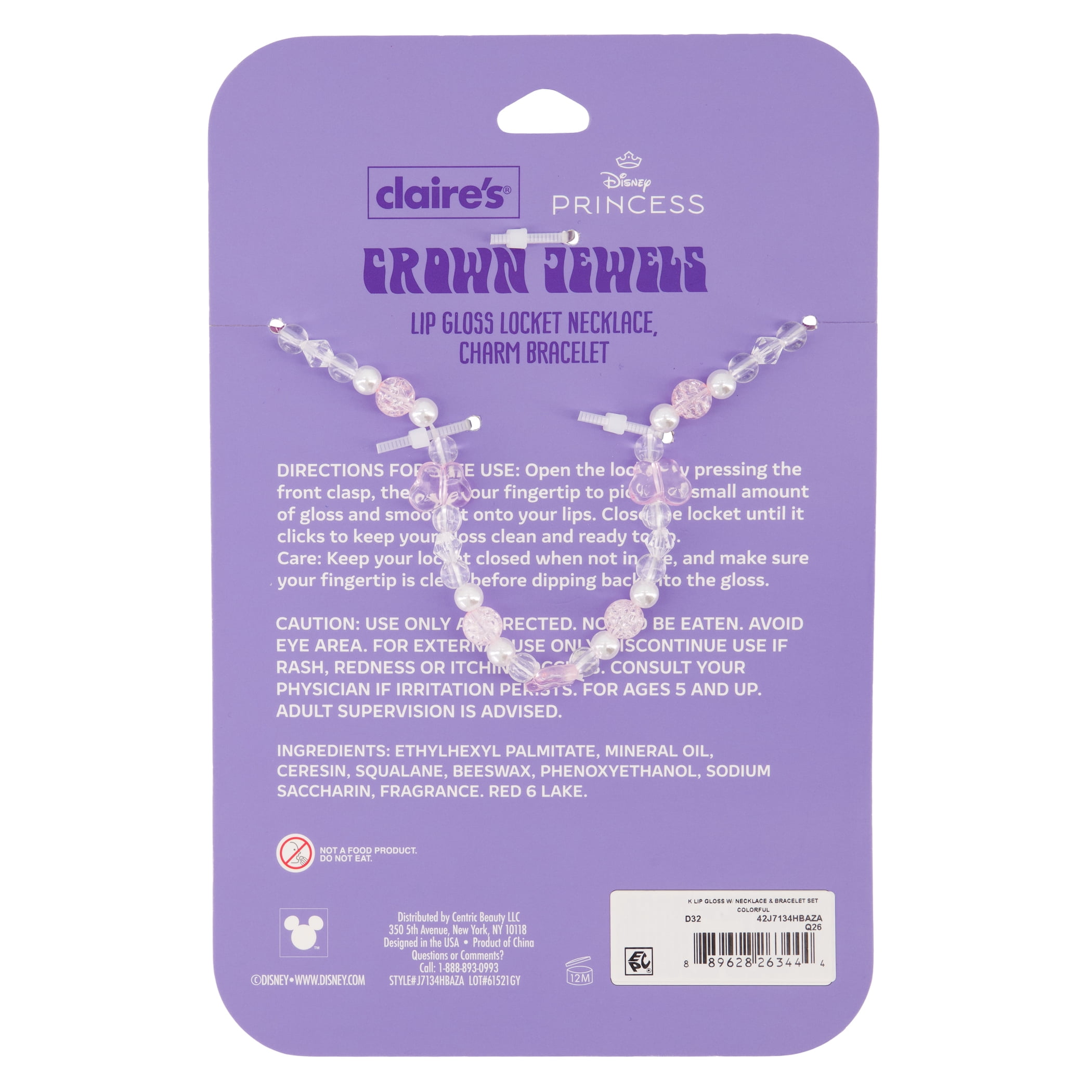 Claire's Disney Princess Necklace and Bracelet Set