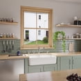 thumbnail image 4 of ALFI brand AB512-W White 32" Double Bowl Lip Apron Fireclay Farmhouse Kitchen Sink with 1 3/4" Lip, 4 of 10