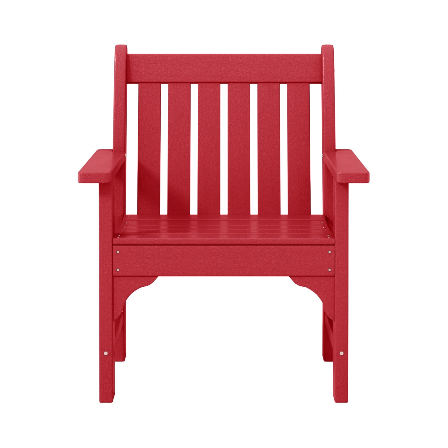 WestinTrends Malibu Outdoor Patio HDPE Adirondack Dining Arm Chair, Red