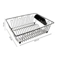 thumbnail image 3 of Escurridor de Platos Mainstays de Metal Grande con Cubertero Negro, 3 of 4