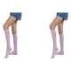thumbnail image 1 of Qarigey Calcetines a rayas hasta el muslo, calcetín, botas, Día de San Valentín, accesorios de mujer para diario, fiesta de Halloween, rayas raya blanca rosa 2Conjunto, 1 of 6