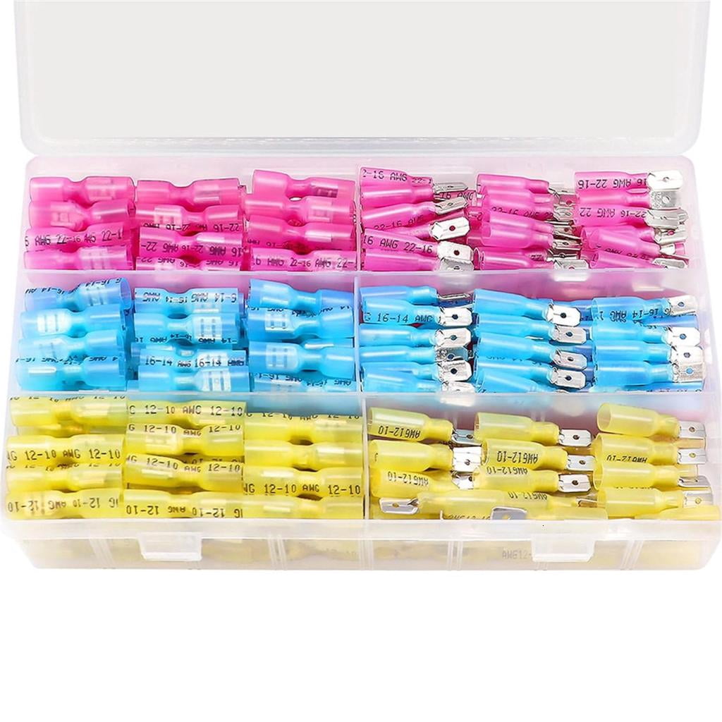 230pcs Heat Shrink Spades Terminals Connectors Multipurpose Spades Connectors Upgrades for Stable Electrical Connection