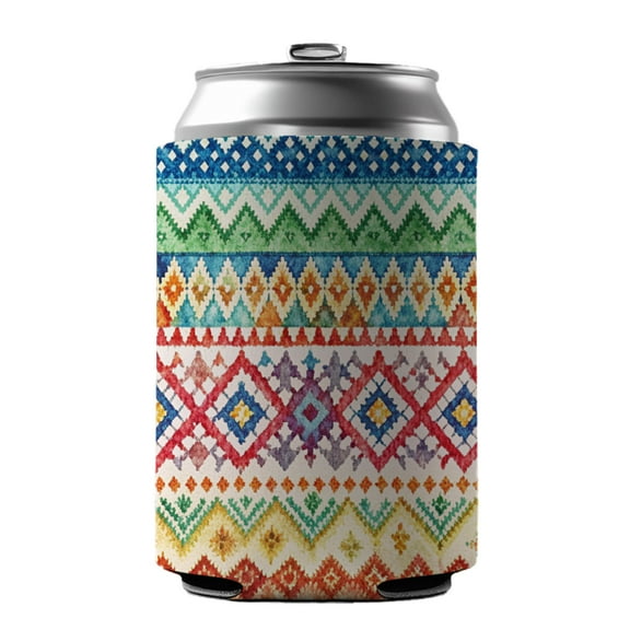 Fair Isle Knitting Sweater Drink Beer Soda Insulated Sleeve Holder Can Cooler Hugger