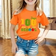 thumbnail image 2 of Toddler Shirts Boys and Girls Summer 100 Days of School Short Sleeve T Shirt Toddler Happy 100Th Day Tops Boys T Shirts Orange 10 Years-11 Years, 2 of 4