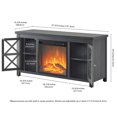 thumbnail image 6 of Evelyn&Zoe Colton Rectangular TV Stand with Log Fireplace for TV's up to 55" in Charcoal Gray, 6 of 13