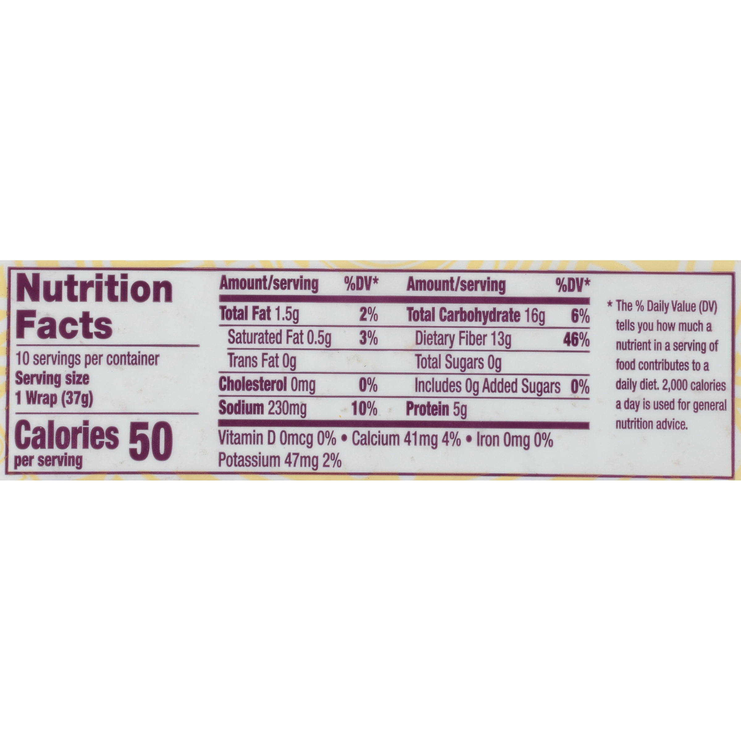 Don Pancho Whole Wheat Medium Wrap, 13 oz, 10 Count