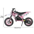 thumbnail image 5 of Kids Dirt Bike, 49cc 2-Stroke Dirtbike Gas Powered, Off Road Mini Dirt Bike for Kids, Gas Power Pocket Rocket Bike with Front Rear Disc Brakes, Mini Motorcycle Max Load 220LBS, 5 of 8