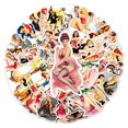 thumbnail image 3 of 50 Retro Poster Girl Stickers Sticker Pack, Diverse Vintage Pin-Up Art Decals For Notebook Water Bottle Journal Material, Waterproof Durable Crafting Decals For Personalization, 3 of 6