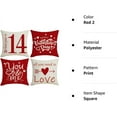 thumbnail image 5 of 4PCS Valentines Pillow Covers 18x18 Inch Red Heart Valentines Day Decor Throw Pillow Covers Valentines Love Cushion Cases Decoration for Holiday Farmhouse Wedding Home Sofa Couch, 5 of 5