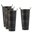 thumbnail image 2 of jifeng 4 Pieces French Floral Bucket Container Pots for Deck Black, 2 of 9