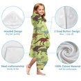 thumbnail image 7 of LightGreen Cartoon Dinosaurs Prehistoric Pattern Hooded Bath Towel，60"x35" for Ages 3 To 12 Kids, Quick Dry Lightweight Soft Microfiber Hood Beach Towel Cover Up for Kids, 7 of 7