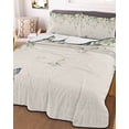 Farmhouse Quilts Bedding Set Queen Size Country Eucalyptus Plant Linen ...