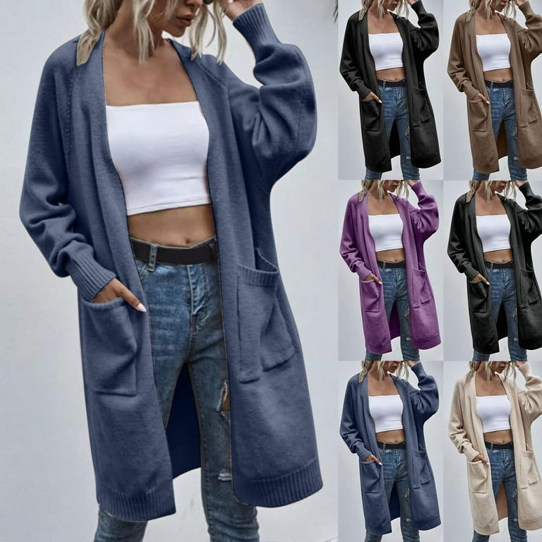 Loose Double Pocket Medium Style Cardigan Loose Double Pocket Medium Style Cardigan