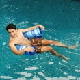 thumbnail image 5 of Big Joe Noodle Sling No Inflation Needed Pool Seat with Armrests, Blurred Blue Double Sided Mesh, Quick Draining Fabric, 3 feet, 5 of 9