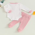 thumbnail image 3 of JUNWELL Newborn Baby Boys Girls 2PCS Clothes Sets Ribbed Long Sleeve Bodysuits Romper+Pants Toddler Outfits, 3 of 7