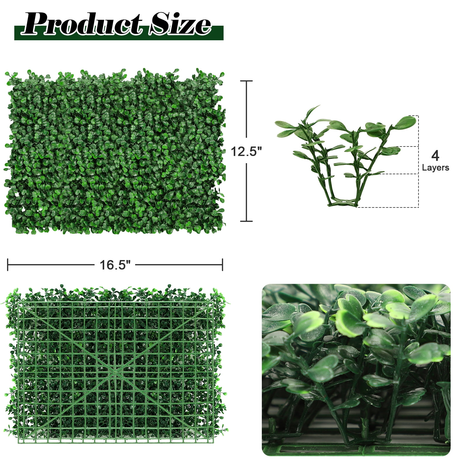 78.5" X 23.6" Artificial Ivy Privacy Fence Backdrop Garden