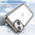 thumbnail image 5 of Case for iPhone 14 Plus Case Slim Dropproof [Defend from Drop/Scratch/Slip/Fingerprint] Clear Acrylic Hard Back Soft TPU Bumper Hybrid Phone Cover for iPhone 14 Plus-Crystal Black, 5 of 14