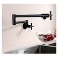 thumbnail image 2 of Wall Mount Pot Filler Sink Taps Swinging Spout Faucet For Kitchen Gourmet Sinks Faucets Single Cold Sink Spigots Brush Black Tap ,bar Laundry RV Farmhouse, 2 of 7