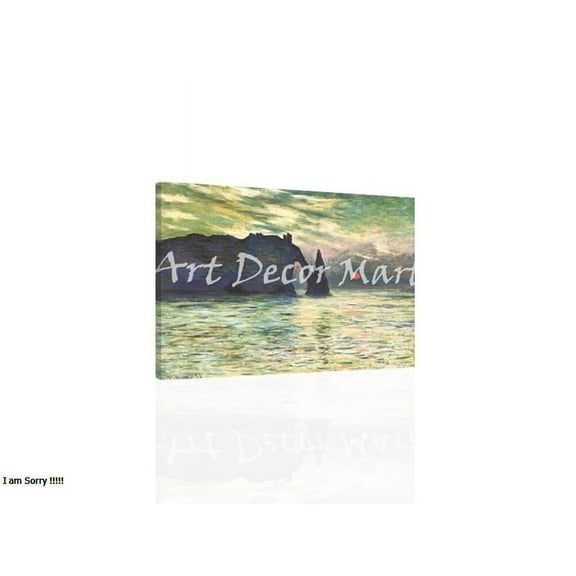 Etretat Sunset-Monet - CANVAS OR FINE PRINT WALL ART