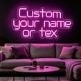 thumbnail image 2 of UPONRAY Three Lines Custom Neon Signs, Customizable USB-Powered & Dimmable LED Neon Light, Stylish Wall Decor for Bedroom, Home, Lover, Friend, Cool White, 10 inch, 2 of 7