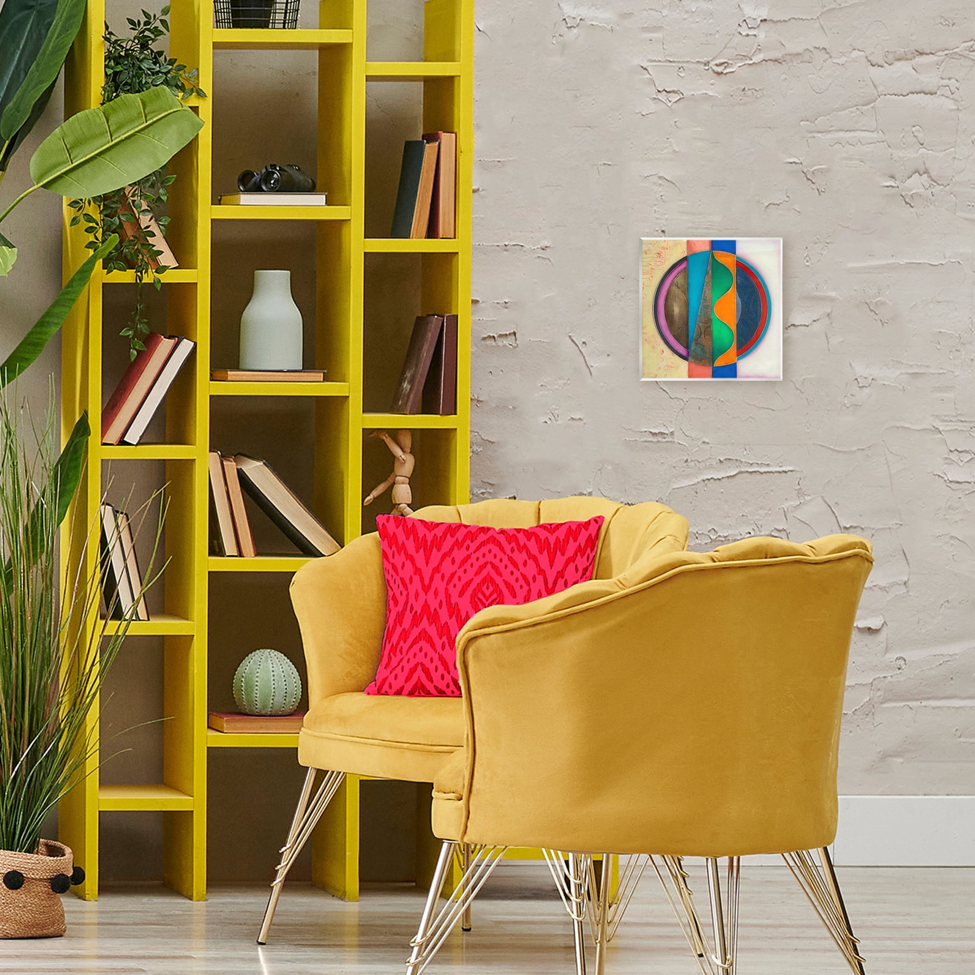 Stupell Industries Circle with Intersecting Waves Wall Plaque Art, design by Matthew Finger