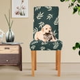 thumbnail image 4 of Yayeee 2 Pack Dining Chair Covers Stretch Parson Chairs Slipcovers Seat Protector, Beige Leaves, 4 of 6