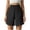 01 Black, variant on Women's Layered Chiffon Summer Beach Shorts, Boho Casual High Waisted Wide Leg Loose Lounge Shorts