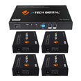 thumbnail image 1 of J-Tech Digital 1x4 HDMI Extender Splitter Combo Over Cat5e/Cat6 cable up to 164 feet (50 meters) at 1080P with Local Loop out and Bi-directional IR control (JTDHDEX1x4), 1 of 4