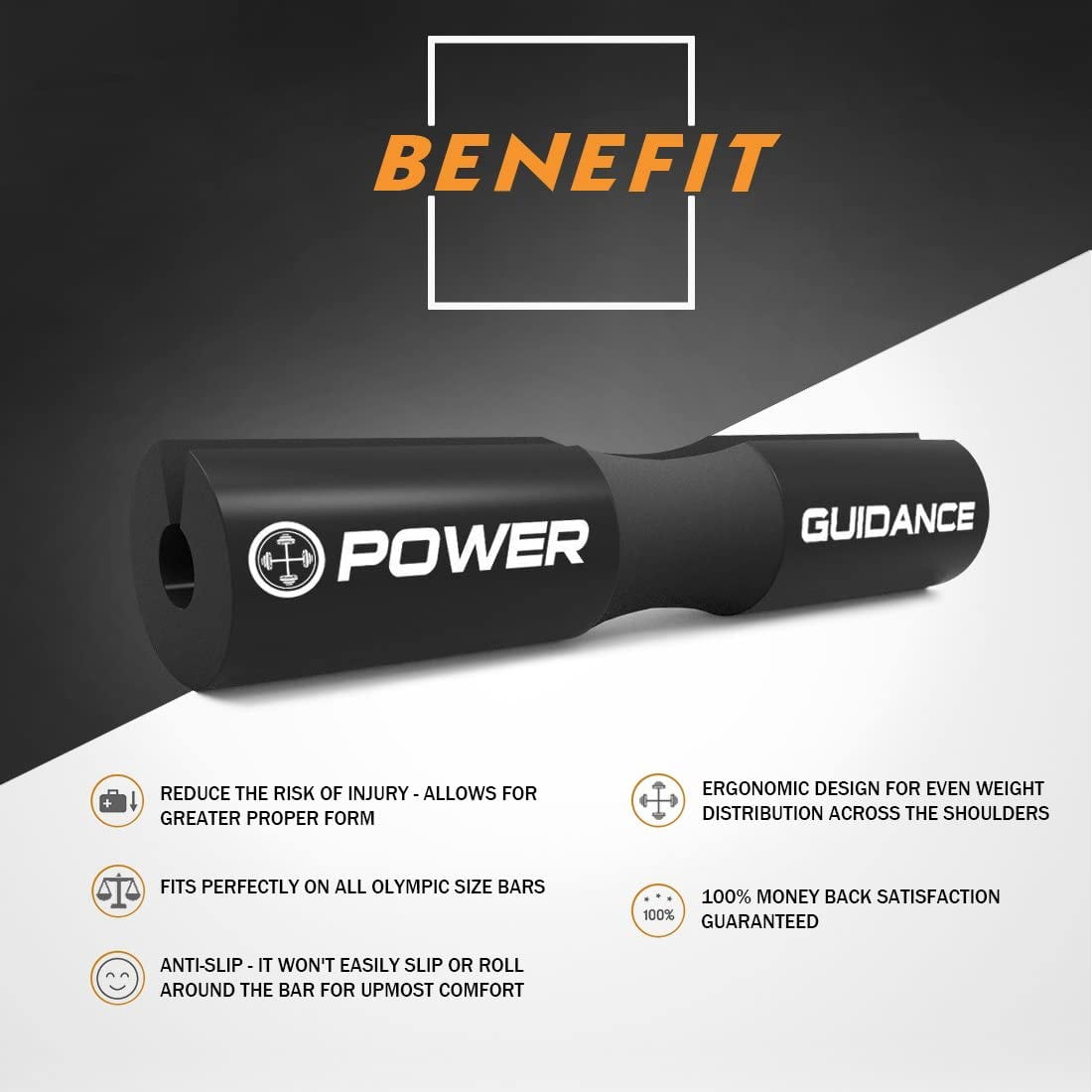 POWER GUIDANCE Olympic Barbell Squat Pad Neck Shoulder Protective Weight lifting 