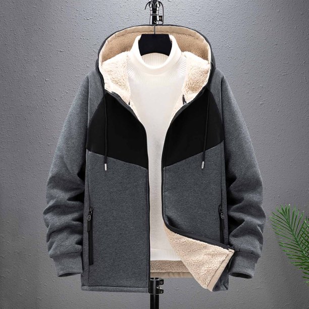 Chaqueta y abrigo informal de manga larga con capucha, unisex, de terciopelo grueso y con cremallera, para mujer