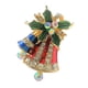 thumbnail image 1 of Collar con colgante de broche de Navidad con sombrero Noel de cristal en tono plateado / dorado para mujer Salvador Broche de navidad, 1 of 6
