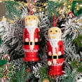 thumbnail image 4 of Jubilant Christmas Santa Claus Hanging Decoration Rustic Wooden Stretchable Standing Santa Claus Desktop Ornament Xmas Tree Pendant Holiday Gift, 4 of 8