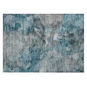 Addison Rugs Chantille ACN689 Teal 1'8" x 2'6" Indoor Outdoor Area Rug, Easy Clean, Machine Washable, Non Shedding, Bedroom, Entry, Living Room, Dining Room, Kitchen, Patio Rug