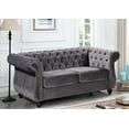 thumbnail image 2 of Uspridefurniture Feinstein Velvet Loveseat, Gray, 2 of 5