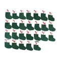thumbnail image 3 of 26 piezas de bolsitas decorativas colgantes para dulces con letras bordadas para calcetines navideños verde, 3 of 9
