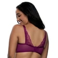 thumbnail image 2 of Paramour by Felina | Peridot Lace-Back Demi T-Shirt Bra (Black Lily, 36DD), 2 of 4