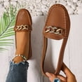 thumbnail image 2 of Brown Women Casual Shoes With Metal Detail Easy Slip On Design Comfortable For Errands And Social Activities, 2 of 9